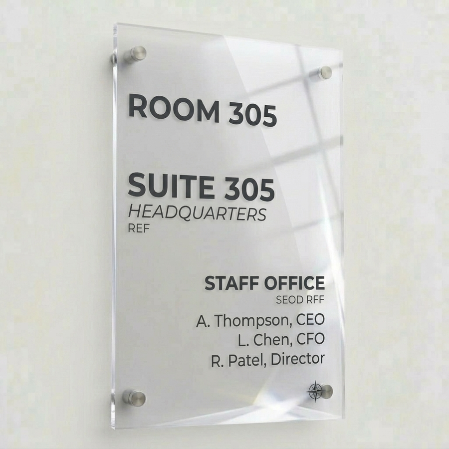 Colorful Acrylic Door Signs - All Signs Today