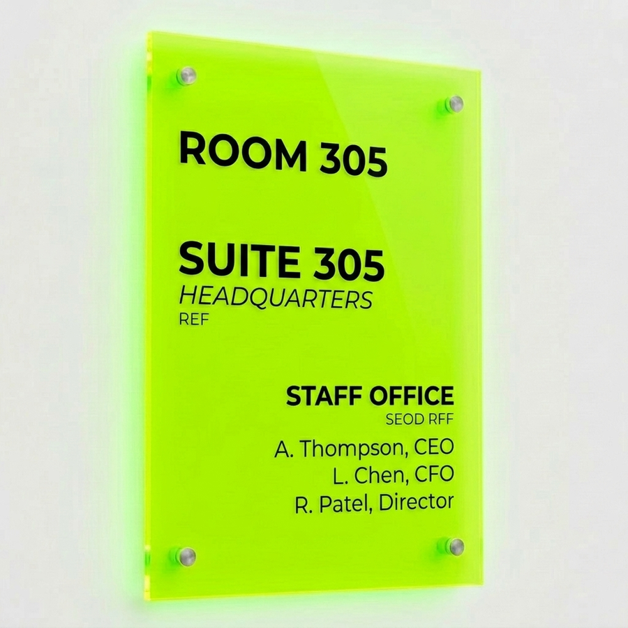 Colorful Acrylic Door Signs - All Signs Today