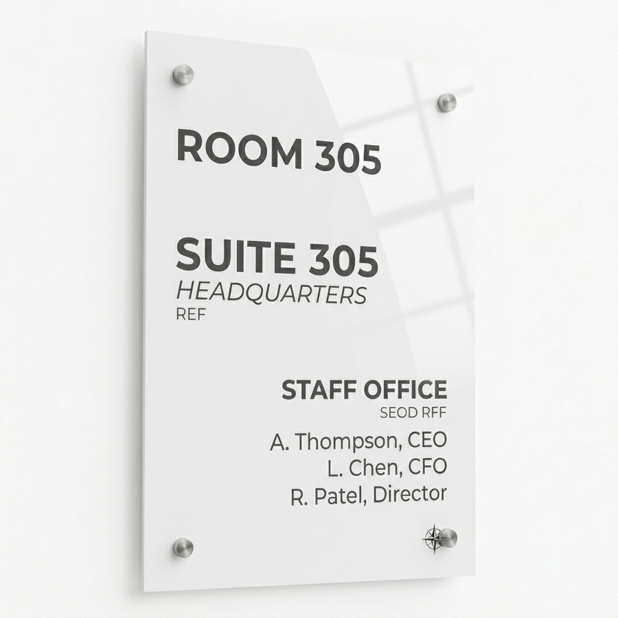 Colorful Acrylic Door Signs - All Signs Today