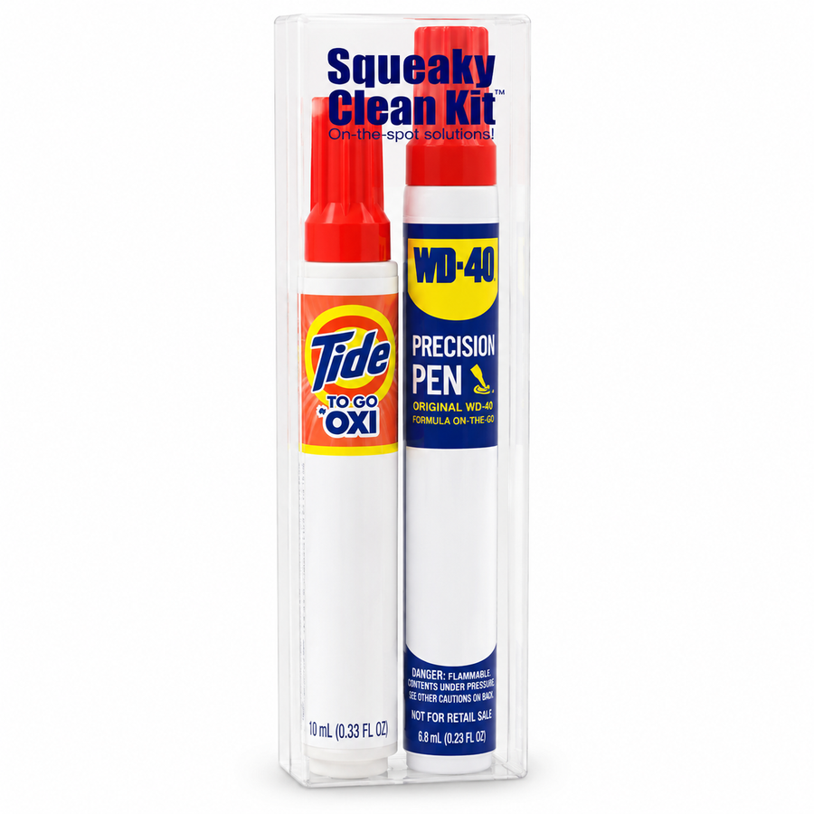 Squeaky Clean Kit - WD-40® Precision Pens and Tide® to Go + Oxi Travel Kits - All Signs Today