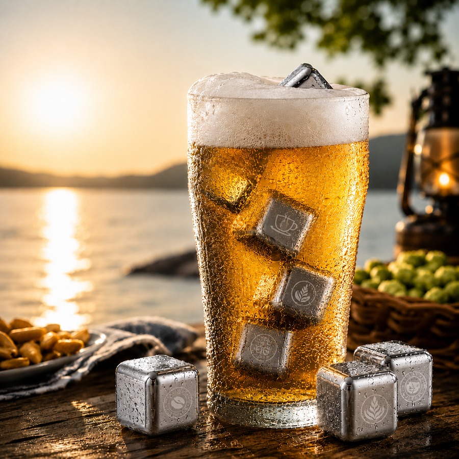Silver Stainless Steel Ice Cubes - All Signs Today