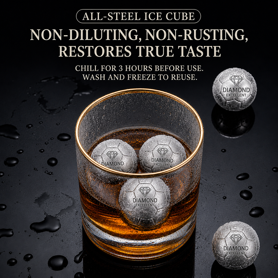 Soccer Ball Stainless Steel Ice Cubes - All Signs Today