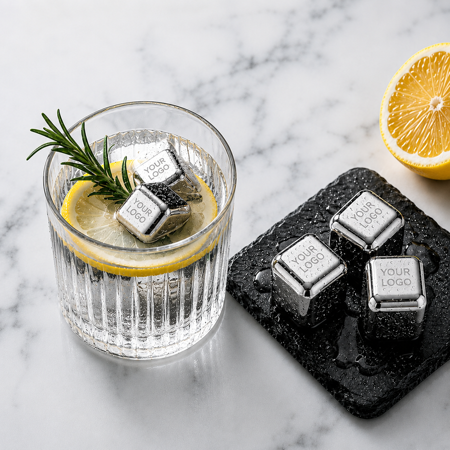 Silver Stainless Steel Ice Cubes - All Signs Today