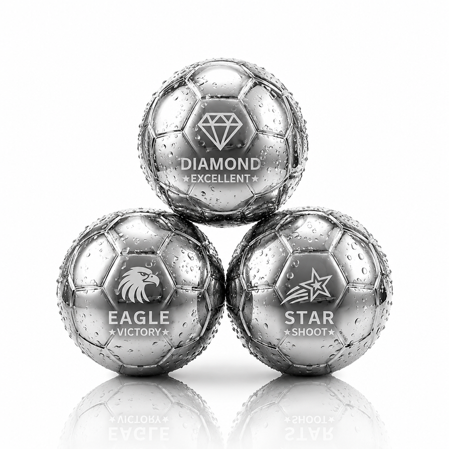 Soccer Ball Stainless Steel Ice Cubes - All Signs Today