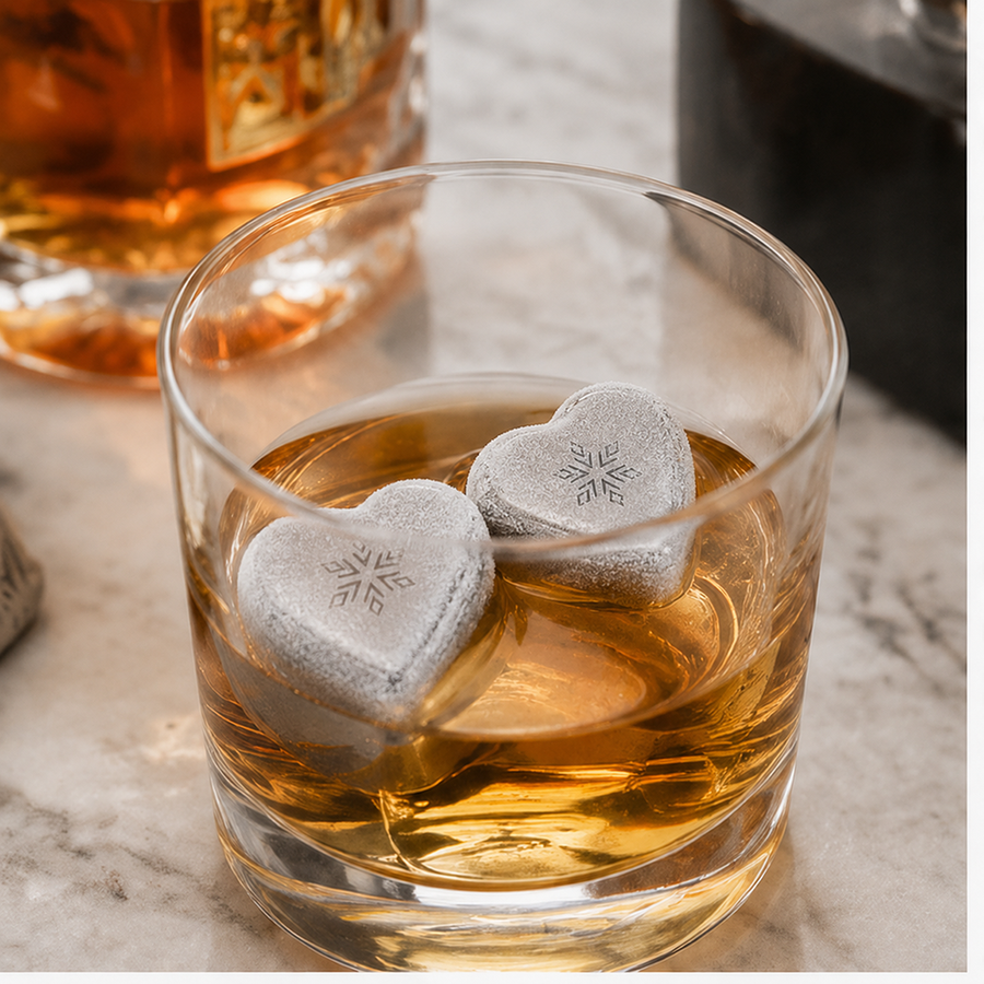 Heart-Shaped Stainless Steel Ice Cubes - All Signs Today