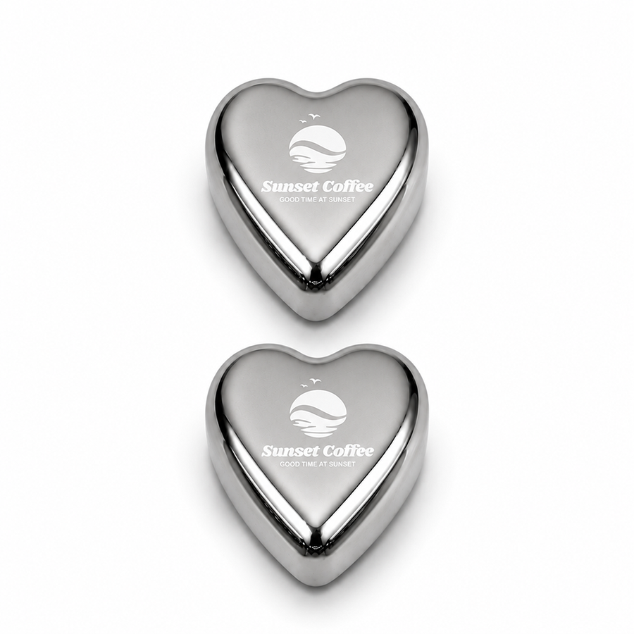 Heart-Shaped Stainless Steel Ice Cubes - All Signs Today