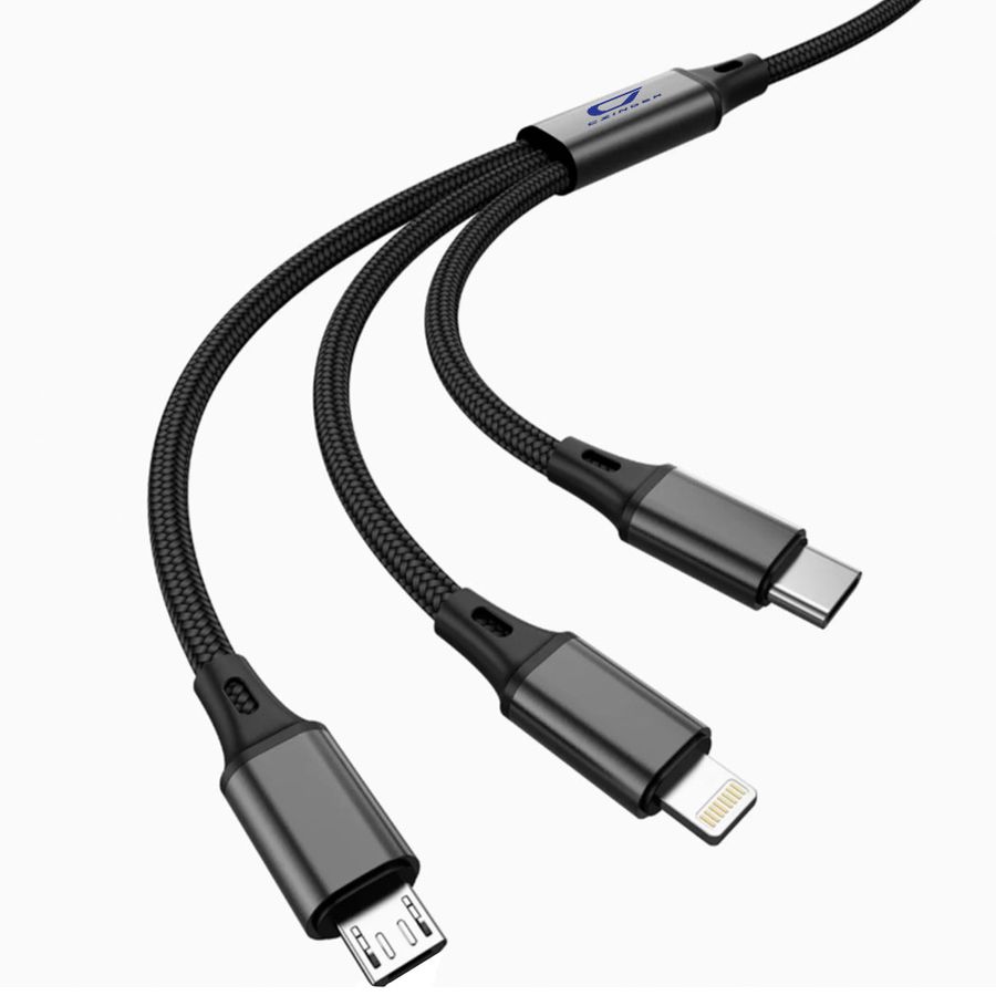 Nylon Braided 3-in-1 Charging Cables - All Signs Today