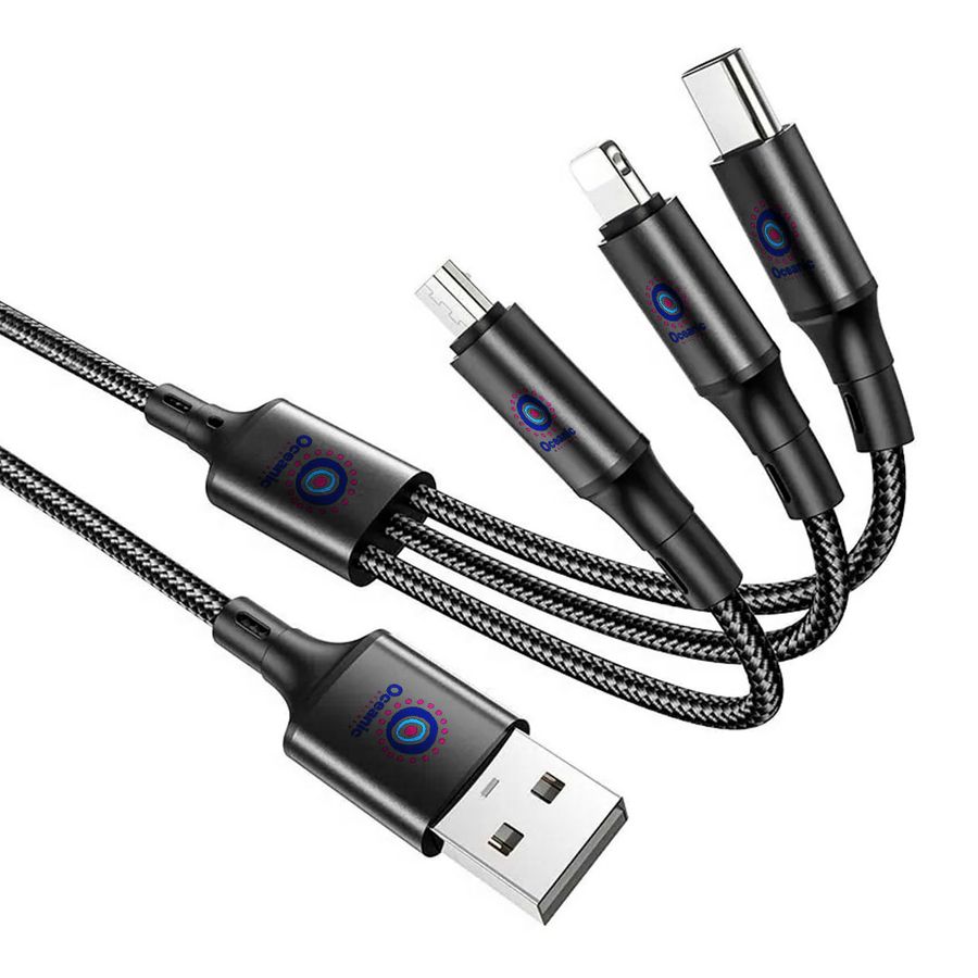 Nylon Braided 3-in-1 Charging Cables - All Signs Today