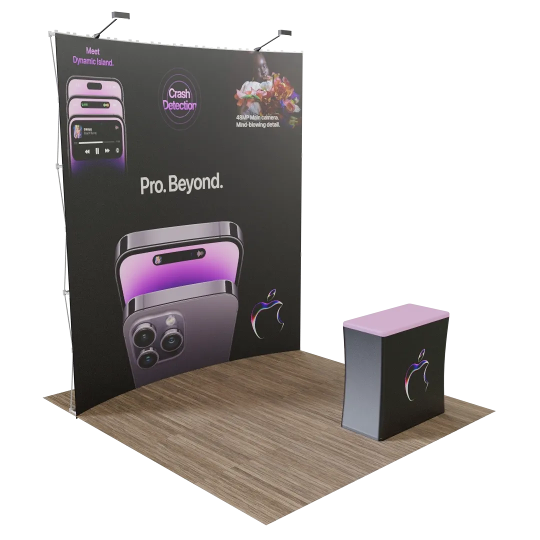 Custom Curved Pop Up Trade Show Display 10' x 10' - All Signs Today